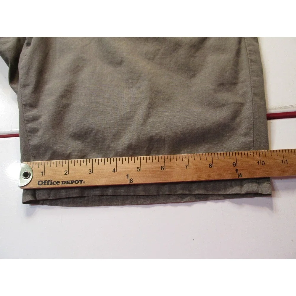 Banana Republic Mens Bermuda Shorts Brown 33 Cotton Flat Front Mid Rise 9 Inseam